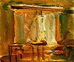 Interior with Curtained Window